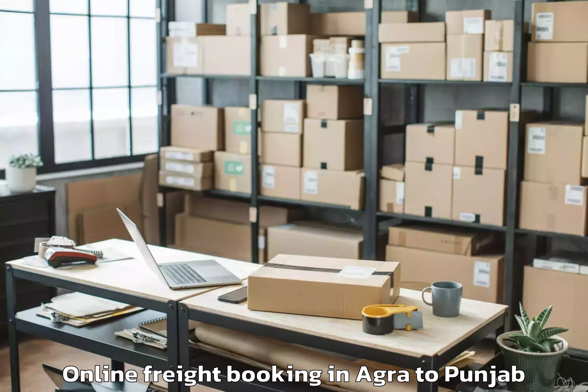 Agra to Garhshankar Online Freight Booking Booking